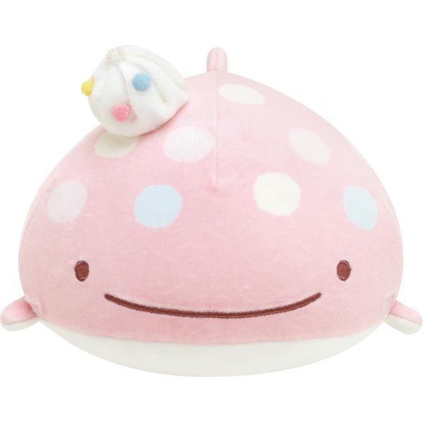 Jinbesan and Icekurage -Super Mochi Mochi Manmaru Plush Toy S-Size (pink)