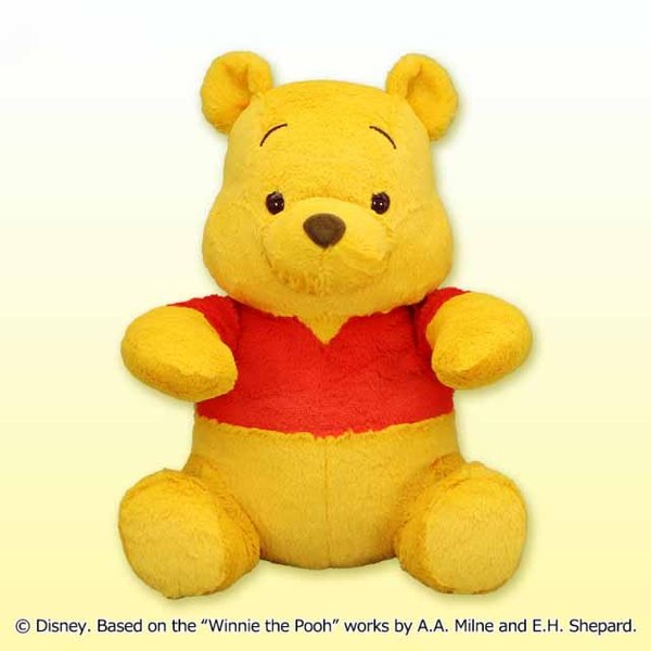 Winnie the pooh sitting down soft toy