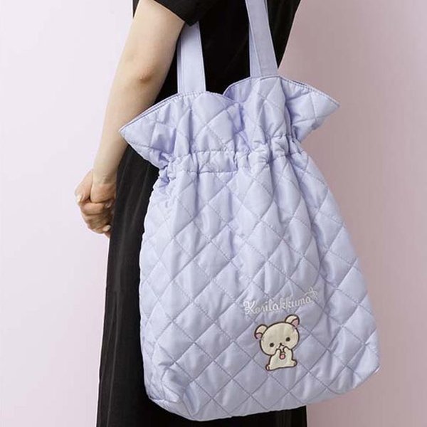 Korilakkuma Sky Curly Cotton Candy series tote bag 