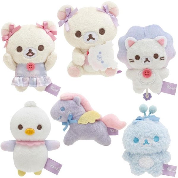 Korilakkuma Sky Curly Cotton Candy series beanie set