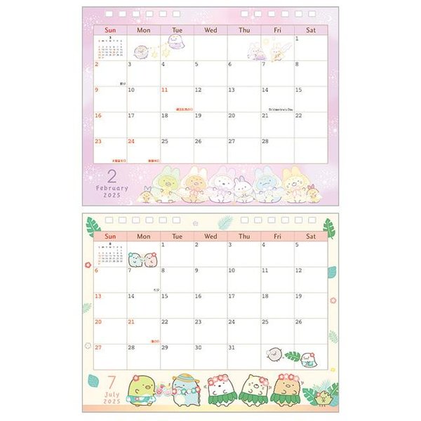 San-x Sumikko Gurashi 2025 Table Calendar