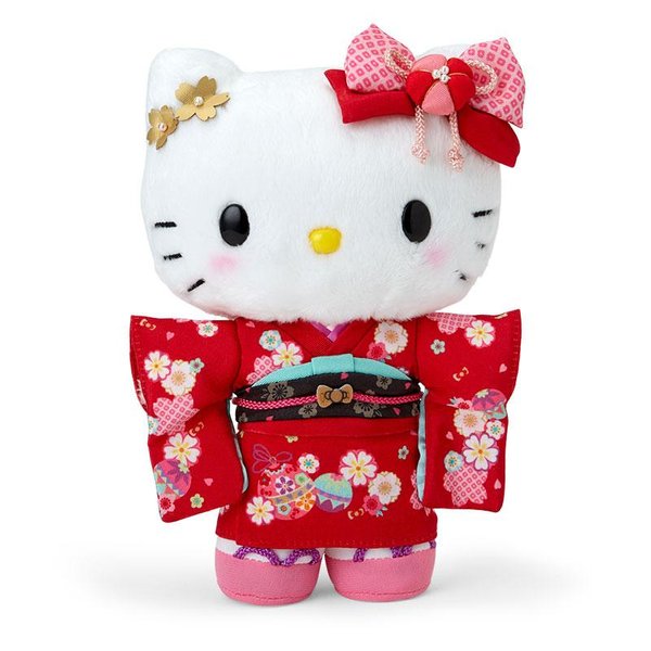 Hello Kitty in checkered style soft toy 