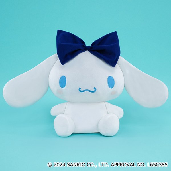 Sanrio CInamoroll Navy blue ribbon soft toy