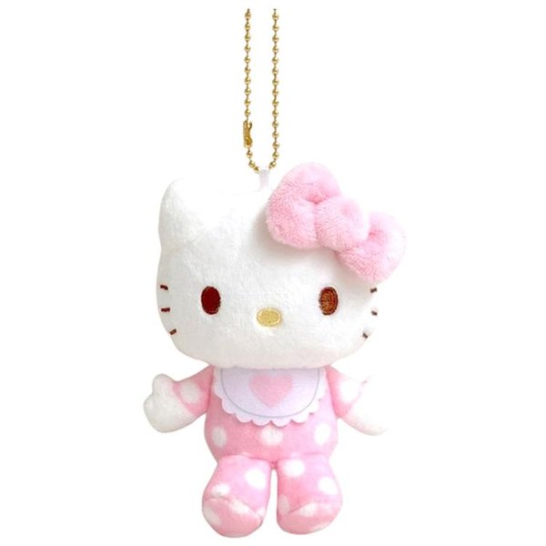 Kitty in baby clothes keychain