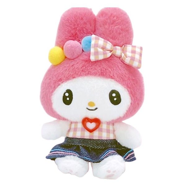 Melody Gingham Denim Keychain