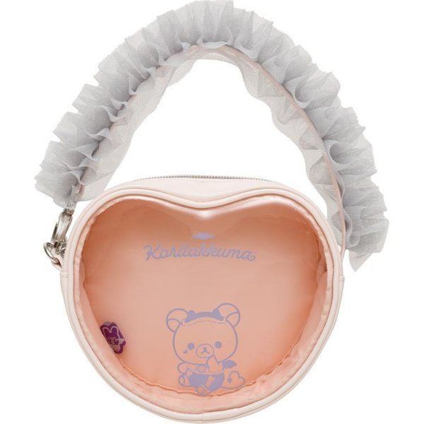 Korilakkuma's Little Devil Feeling Heart-shaped Tulle Lace Pouch