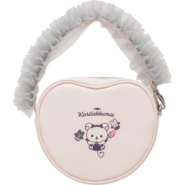 Korilakkuma's Little Devil Feeling Heart-shaped Tulle Lace Pouch