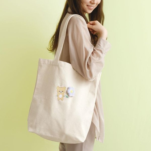BASIC RILAKKUMA Flower tote bag