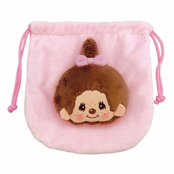 Monchhichi Pink drawstring pouch