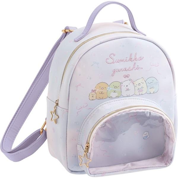 San-X Backpack With Clear Window - Sumikko Gurashi : Minikko Nursery School Purple