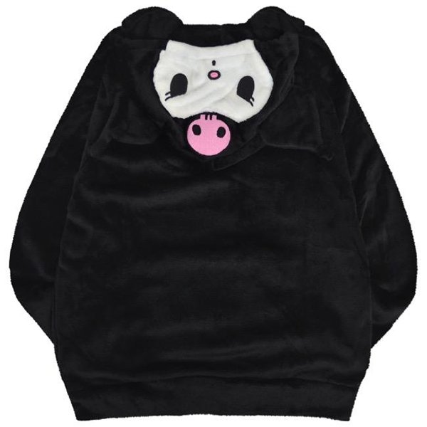 Kuromi Fur Hoodie (Black)