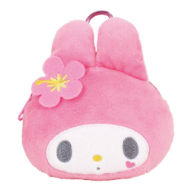 Sanrio Carabiner Attached Plush With Zipper (Hello Kitty/Melody/Kurom/CInamoroll)