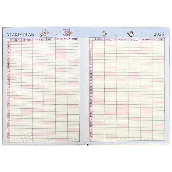 Sanrio Original Block Type B6 Diary - Kuromi : 2026