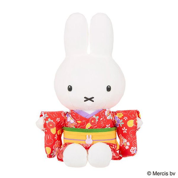 Japan Miffy Plush Toy - Kimono Red