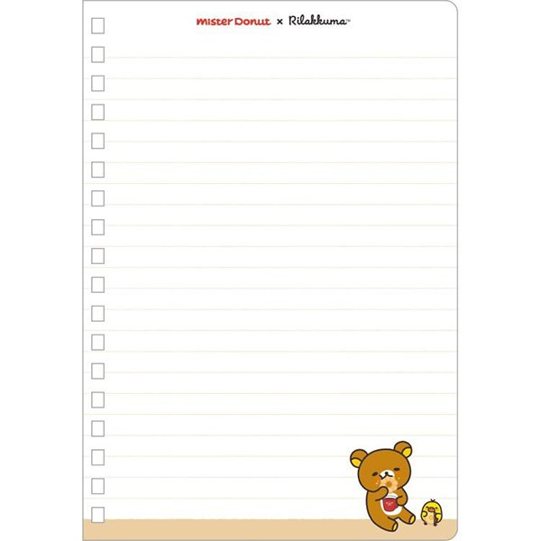 San-X B6 Notebook - Rilakkuma : Mister Donut