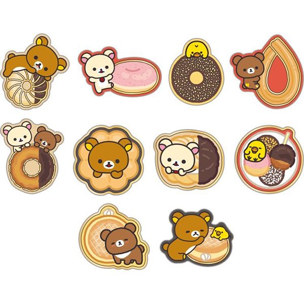 San-X Letter Sticker Pack - Rilakkuma : Mister Donut