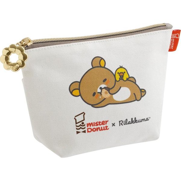San-X Cosmetic Pouch - Rilakkuma : Mister Donut