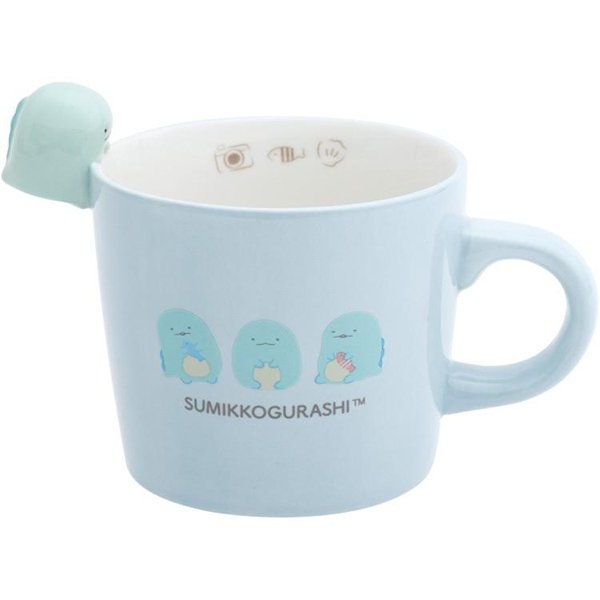 Sumikko Gurashi : Ceramic Mug with Nokkari Figure (Neko/Dino/Ebi)