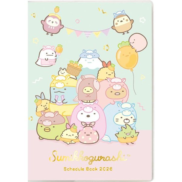 San-X B6 Weekly Schedule Book - Sumikko Gurashi : Year Of Horse 2026