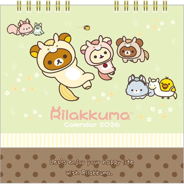 San-X Desk Calendar - Rilakkuma : 2026 Year of the Horse
