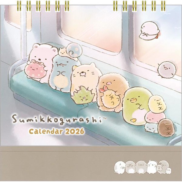 San-X Desk Calendar - Sumikko Gurashi : 2026 Train