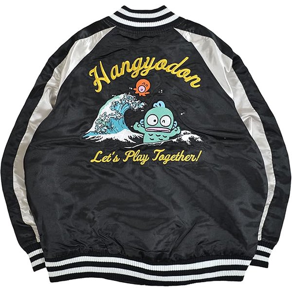 [ENQUIRE ETA] Hangyodon Adult Biker Jacket with Embroidery (Black x Siler)