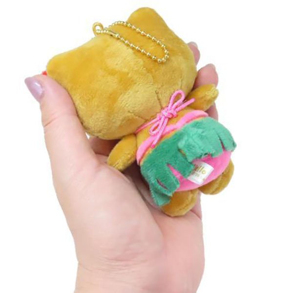 Sanrio Hello Kitty Tan Series Ball Chain Mascot Hibiscus Heisei Retro
