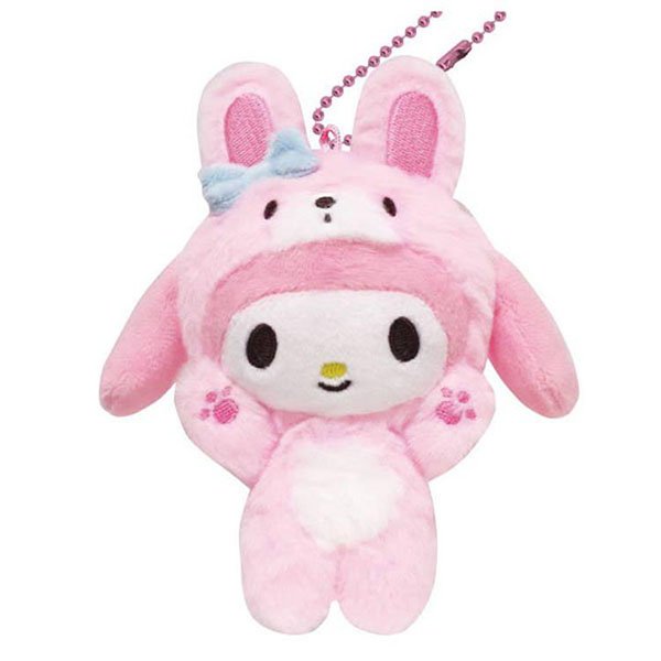 Sanrio Animal costume plush keychain (Hello Kitty / My Melody / Kuromi / Cinamoroll)