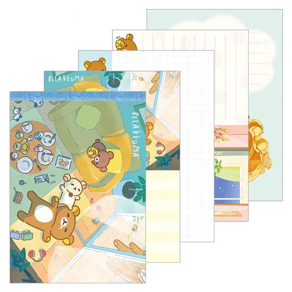 San-X A6 Notepad Set- Rilakkuma : Rilakkuma Stay with Me