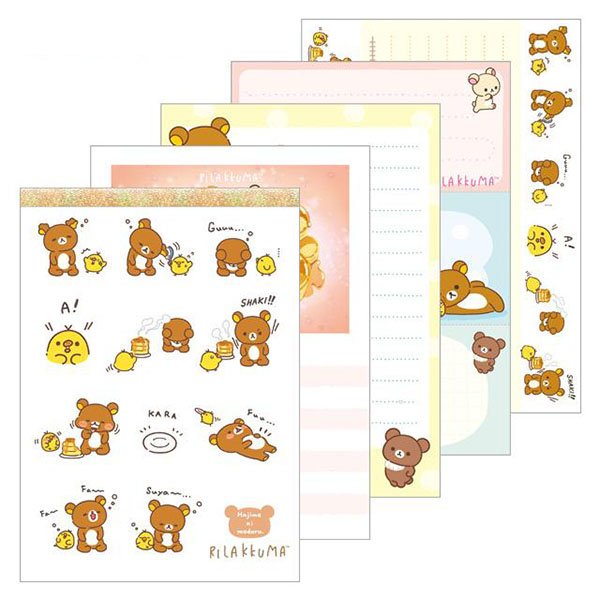 San-X A6 Notepad Set- Rilakkuma : Rilakkuma Stay with Me