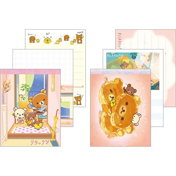 San-X Mini Notepad Set - Rilakkuma : Rilakkuma Stay with Me