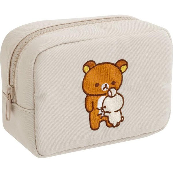 San-X Mini Square Pouch - Korilakkuma & Rilakkuma : Rilakkuma Stay with Me