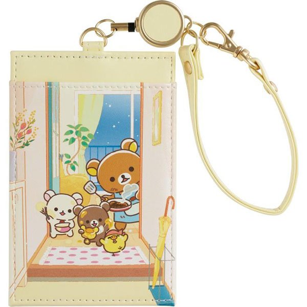 San-X Pass Case Card Holder & Reel - Rilakkuma : Rilakkuma Stay with Me