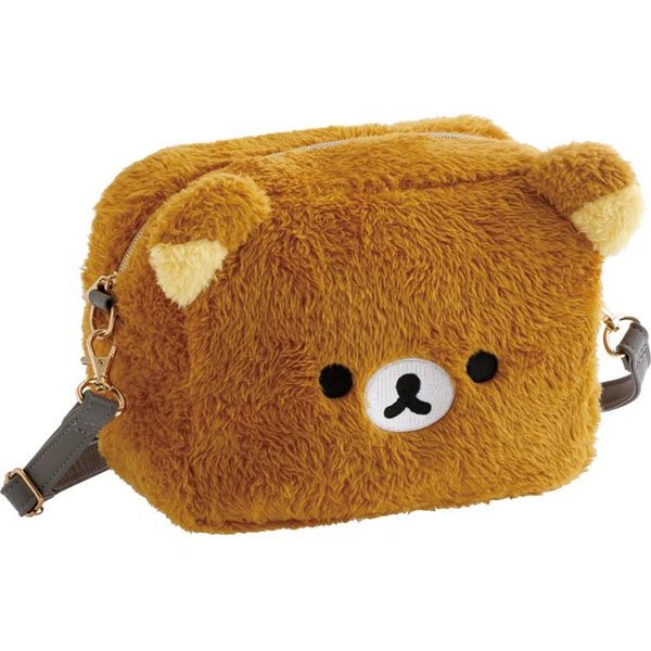 San-X Face-shaped Shoulder Bag - Rilakkuma Stay with Me Fluffy