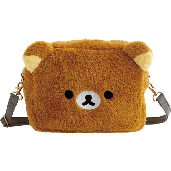 San-X Face-shaped Shoulder Bag - Rilakkuma Stay with Me Fluffy