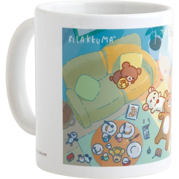 San-X Ceramic Mug - Rilakkuma Stay with Me