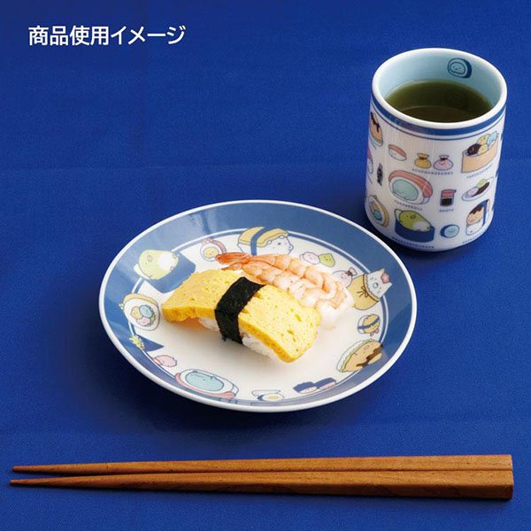 San-X Ceramic Plate - Sumikko Gurashi : Anytime Sushi Blue