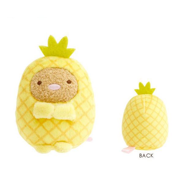 San-X Beanie Plush (SS) - Sumikko Gurashi : Fruit Parlor Pineapple Tonkatsu Fried Pork