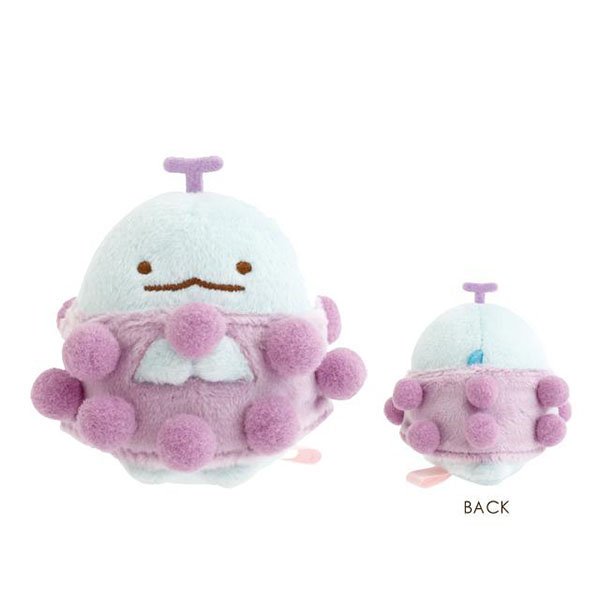 San-X Beanie Plush (SS) - Sumikko Gurashi : Fruit Parlor Grape Tokage