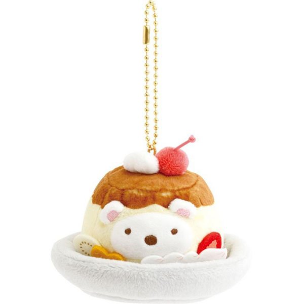 San-x Sumikko Gurashi Collection Fruit Parlor Burasage Plush Keychain (Shirokuma / neko / tokage)