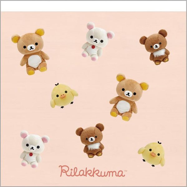 San-X Square Memo Pad - Rilakkuma : Photo Series Pink