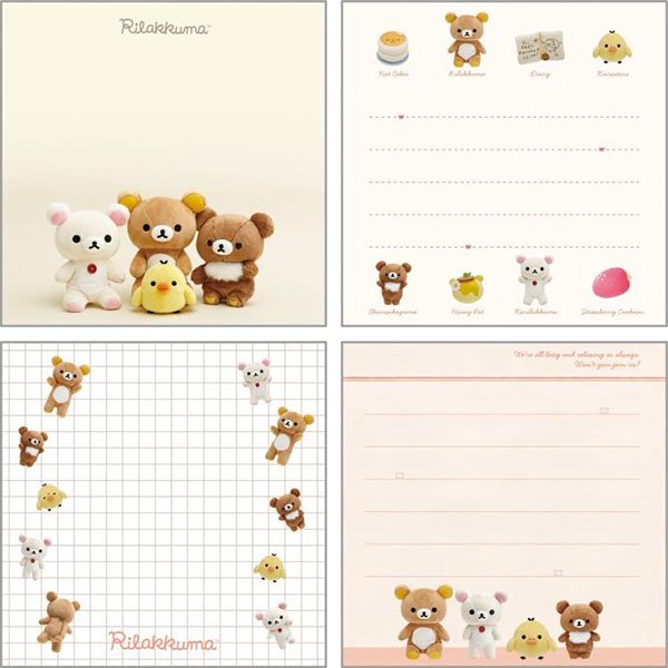 San-X Square Memo Pad - Rilakkuma : Photo Series Pink