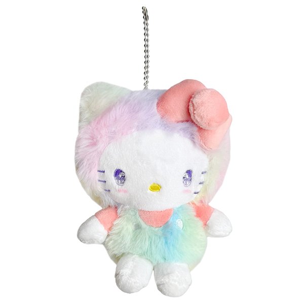 Sanrio Rainbow Plush Ball Chain Mascot Keychain