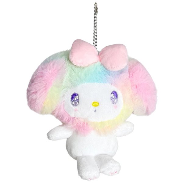 Sanrio Rainbow Plush Ball Chain Mascot Keychain