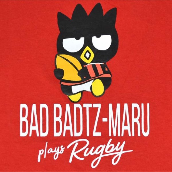 Sanrio Short Sleeve T-Shirt, Bad Badz Maru (red)