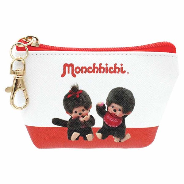 Monchhichi Triangular Mini Pouch - White Red