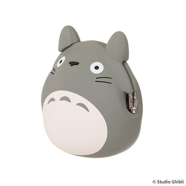 My Neighbor Totoro Silicone Gamaguchi Gray Coin Pouch