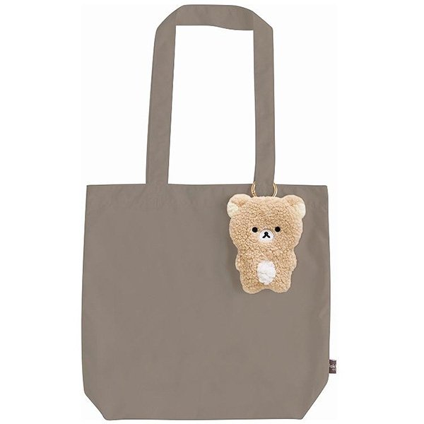 Rilakkuma : New Basic Rilakkuma Fluffy Eco Shopping Bag & Mascot Pouch