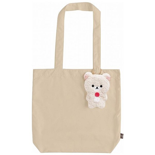 Rilakkuma : New Basic Korilakkuma Fluffy Eco Shopping Bag & Mascot Pouch