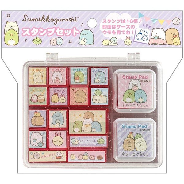 Sumikko Gurashi : Relax Messages Glitter Stamp Chops Set (M)